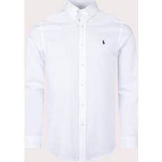 Man - Polo Kleding Polo Ralph Lauren Chemise Cintretch Overhemd Met Logoborduring - White