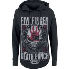 Five Finger Death Punch Star Skull Hooded sweater black used look