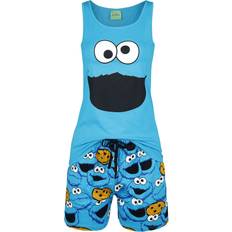 Azul - Mujer Pijamas Sesame Street Gesicht Pyjama - Blau