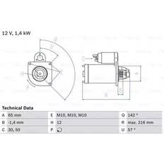 Wiper Equipment Bosch 0986022910 Starter Motor 2291