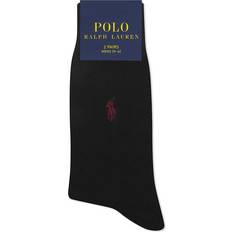 Polo Strumpor Polo Ralph Lauren 2-Pack Mercerized Cotton Socks Black 39-42