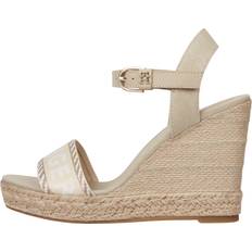 Tommy Hilfiger Leather Wedge Sandals beige