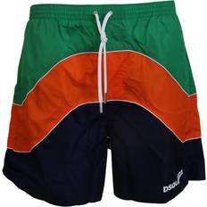 Multicoloured Swimming Trunks DSquared2 Multicolor Logo Print Men Beachwear Swimwear Short IT48