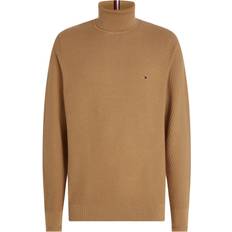 Grøn - Polotrøjer Sweatere Tommy Hilfiger Trøje Rectangular Structure Roll Nk Beige