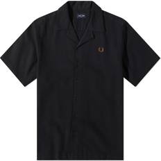 Fred Perry Shirts Fred Perry Camp Collar Shirt Navy