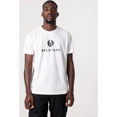 V-udskæring - Voksen T-shirts Belstaff Signature T Shirt in White Norton Barrie