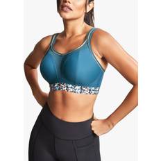 Panache Sportswear Garment Clothing Panache Abstract Animal Print Non Wired Sports Bra, Blue/Multi