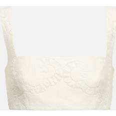 Valentino Underkläder Valentino Embroidered cotton-blend bralette white XS-S