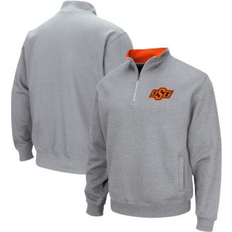 Basketball Jackets & Sweaters Colosseum Oklahoma State Cowboys Heathered Gray Tortugas Team Logo Quarter-Zip Jacket