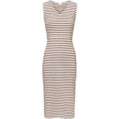Simone S/L Dress Beige/Red
