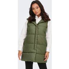 Only Gilet Only Newasta Puffer Waistcoat - Verde Oliva