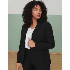 4XL Blazers Kaffe Curve Classic Blazer Jacket - Black Deep
