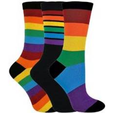 Stripes Underwear Sock Snob Pairs Striped Rainbow Design Casual School Multi 9-12