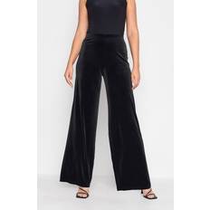 32 - Fløjl Bukser LTS Tall Velvet Wide Leg Trousers Black 24XL