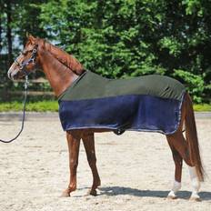 Couvertures pour Chevaux Kavalkade Chemise anti-mouches Fly'n Fleece avec dos en p. schwarz-bordeaux