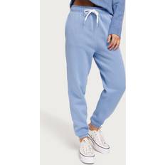 Polo - Women Trousers Polo Ralph Lauren Womens Chambray Blue Logo-embroidered Mid-rise Cotton-blend Jogging Bottoms