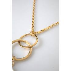 Dolce & Gabbana Halsband Dolce & Gabbana Gold Tone Brass Chain Link DG Logo Pendant Necklace