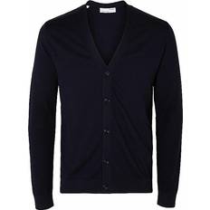 Cotone - Uomo Blazer Selected Cardigan Homme - Blu Scuro