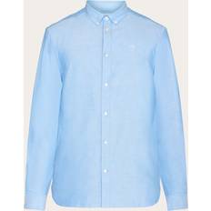 Knowledge Cotton Apparel Hauts Knowledge Cotton Apparel Owl Regular Oxford Shirt - Light Blue Bleu Clair