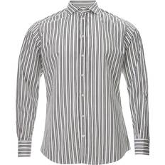 Yksi koko Paidat Dolce & Gabbana Black and White Striped Cotton Shirt