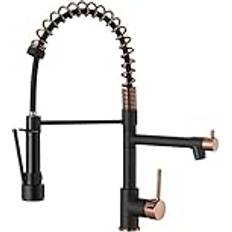 Black Matte Kitchen Faucet with Pull Down