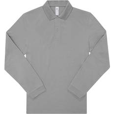 B&C Collection My Long-Sleeved Polo Shirt Grey