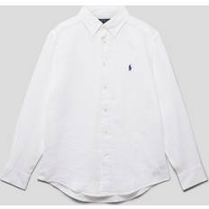 Economico Polo Polo Ralph Lauren Camicia a Maniche Lunghe - White