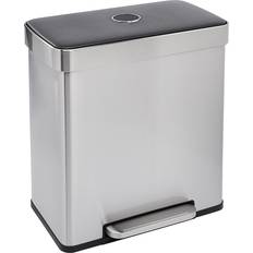 Amazon Basics Basics Rectangular Recycling Trash Can with 2 Compartments