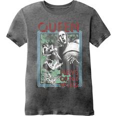 Queen News Of The World Burnout T-Shirt Charcoal