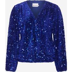 Noella Teagan Wrap Blouse Royal Blue
