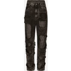 Silke/Siden Jeans Dolce & Gabbana Logo distressed straight jeans multicoloured