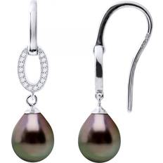 Natural Earrings Diadema Diadema Womens Earrings Real Tahitian Pearls Natural Silver One