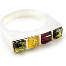 Brown - Women Rings Les Trésors de Lily Inspiration Silver Ring 54 - Brown