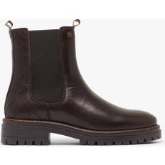 Barbour Evie Leather Chelsea Boots, Dark Brown