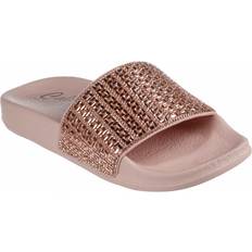 Skechers Slides Skechers Dam Pop Ups sandal, Roséguld kanvas strass trim