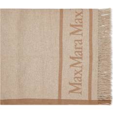 Beige - Mujer Capas y Ponchos Max Mara Women's Hilde Logo Scarf Sand Sand