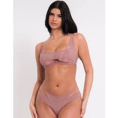 C Bras Scantilly Peep Show Deep Plunge Bra Dusty Rose