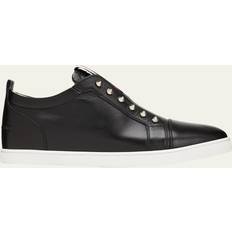 Christian Louboutin Women Trainers Christian Louboutin Womens Black F.A.V Fique Vontade Leather Low-top Trainers
