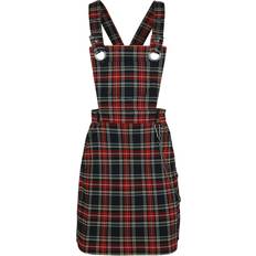 Hell Bunny Clash Pinafore Dress Medium-length dress black red
