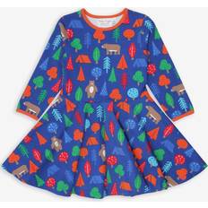 L Dresses Toby Tiger Organic Camping Bear Print Skater Dress 2-3y