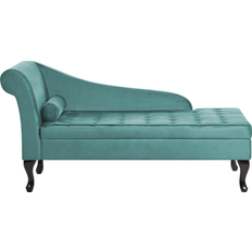 Beliani Chaiselong Blågrøn Sofa