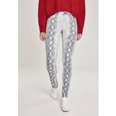 Snake Trousers Urban Classics Animal Stretch Twill Skinny Pants - Multicolour/Off-White Snake