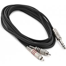 Dual TS 635 mm Jack to Dual RCA Phono Pro Cable 3m