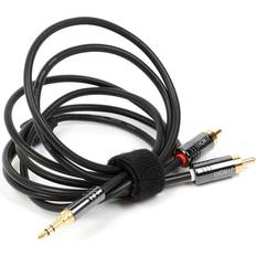 Cables Wejoy JINCHI 3.5MM Male Jack To 2RCA Male Cable Gold Plated Cable