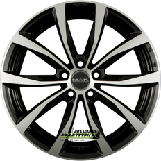 19" - 5/112 - Svarte Bilfelger Mak Wolf Black Machined Face 7.5x19 5/112 ET51 B57.1