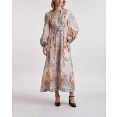 Zimmermann Klänningar Zimmermann August printed linen midi dress multicoloured