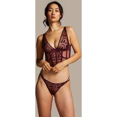 Transparent Knickers Hunkemöller Domenica High Leg Thong Purple