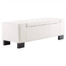 Beige Storage Benches Belleze 50 Storage Bench