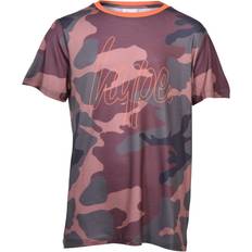 Brown T-shirts Hype Boys Crew-Neck Camo T-Shirt, Khaki/orange 11-12