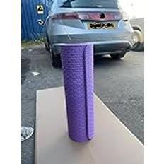 Yogamatta tjock 10 mm – 183 cm x 61 cm mångsidig yogamatta för män kvinnor, halkfri NBR-skumträningsmatta med bärrem, perfekt för pilates, stretchning, hemmagym träning lila